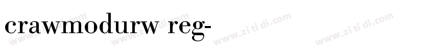 crawmodurw reg字体转换